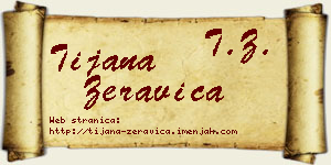 Tijana Žeravica vizit kartica